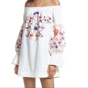 NWT Free People Ivory Embroidered Dress